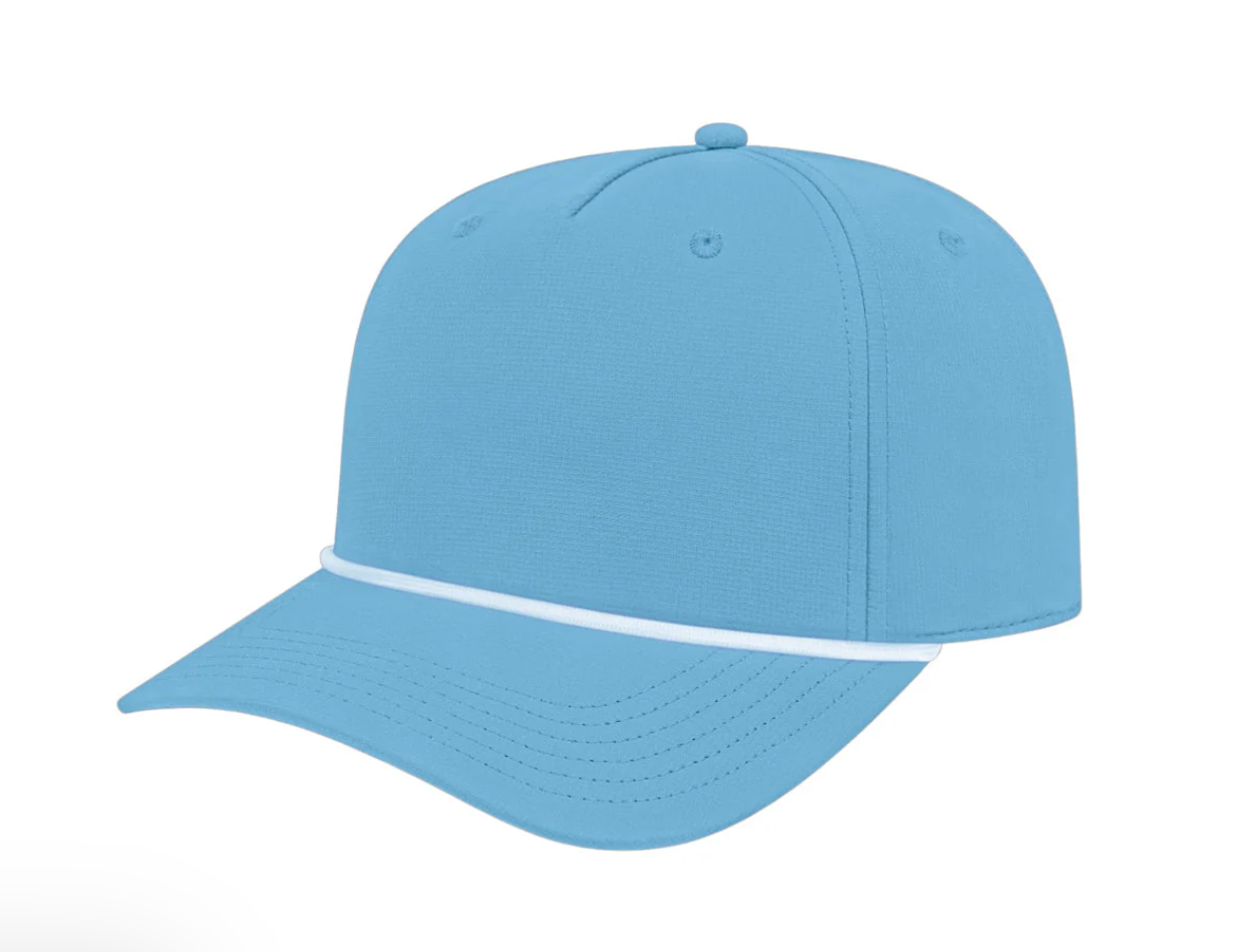 Cap America i7256 Athletic Rope Cap Light Blue with White Rope