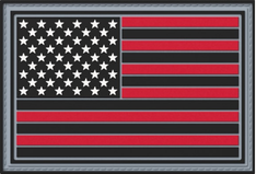 AMERICAN FLAG- RED/BLACK